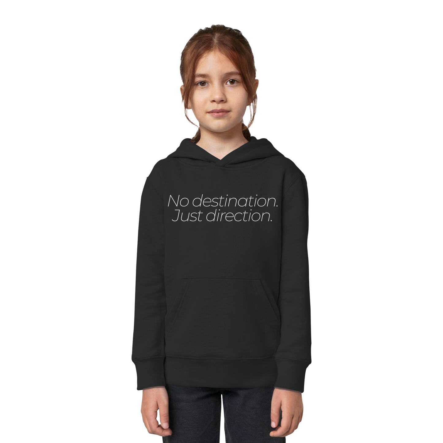 No destination. Just direction. - Kids Bio Basic Hoodie