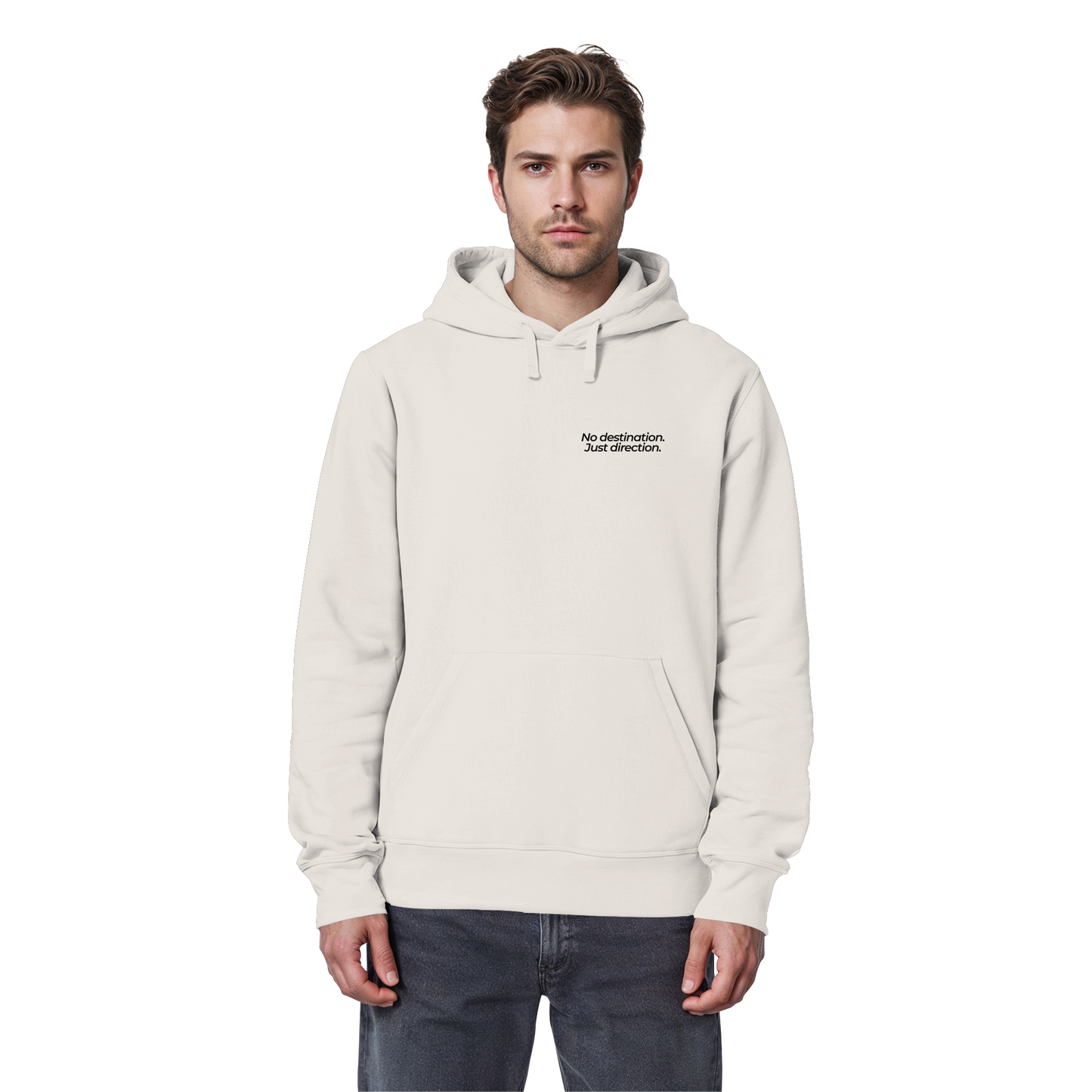 Weg durch die Dünen - No destination. Just direction. - Unisex Bio Basic Hoodie