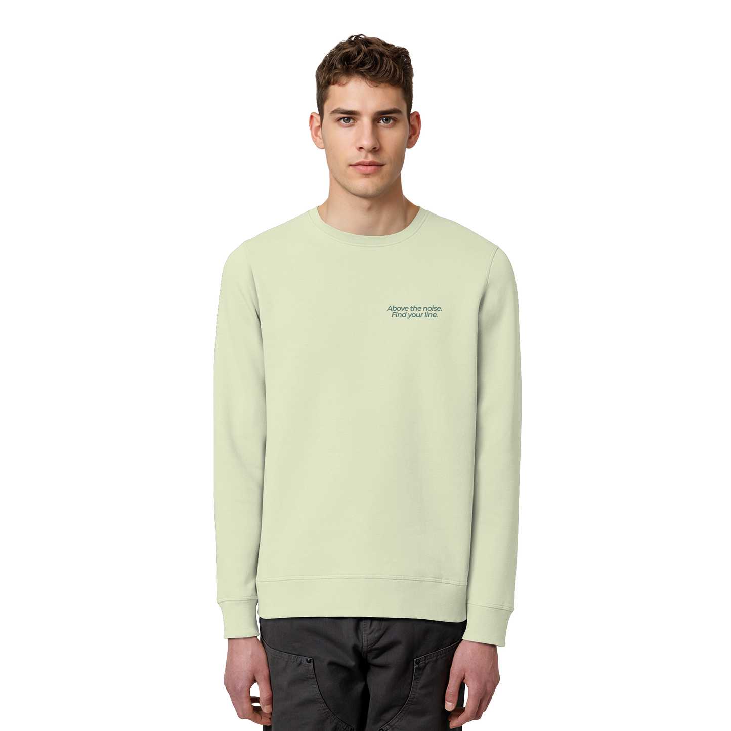 Berggipfel - Above the noise. Find jour line. - Unisex Bio Basic Sweatshirt