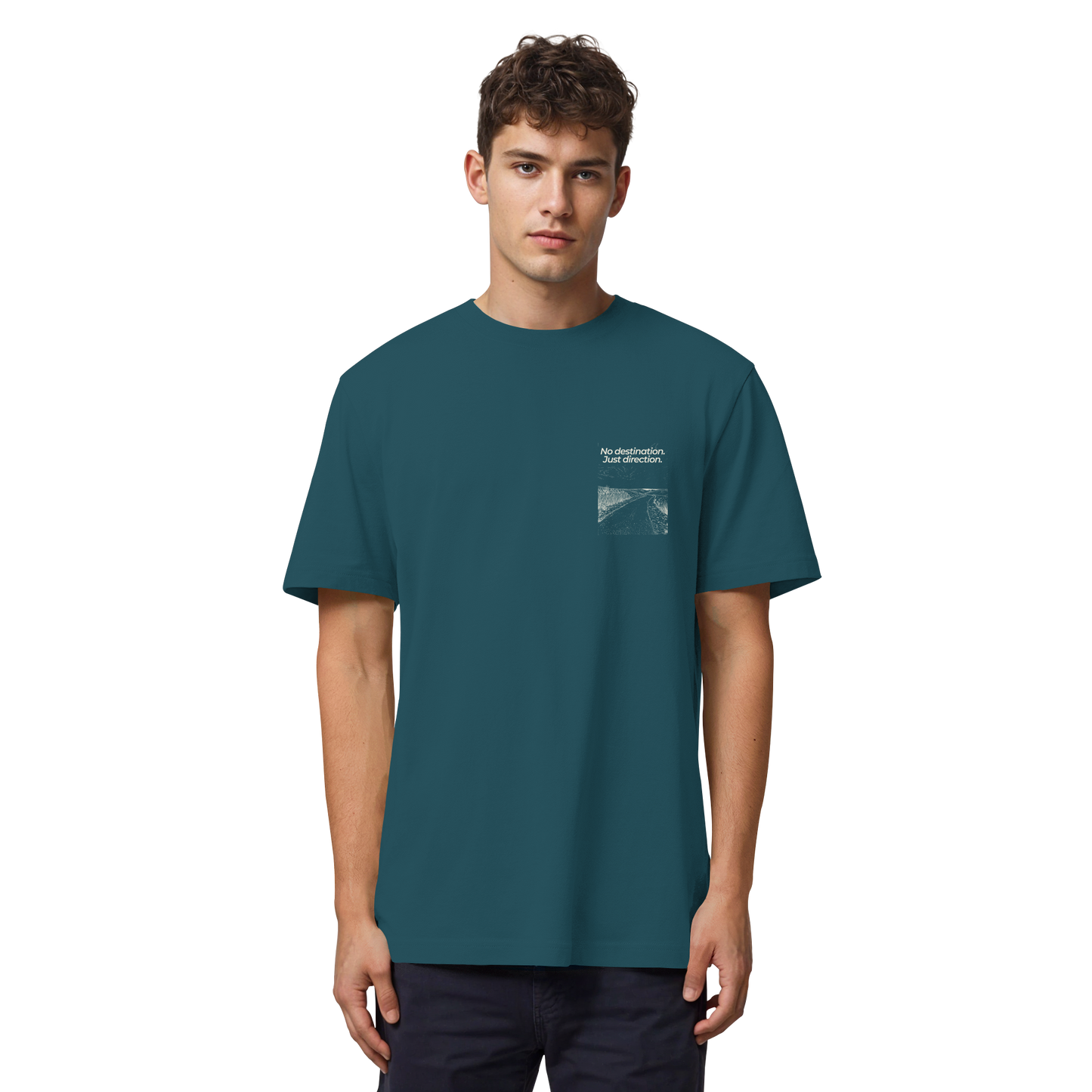 Weg durch die Dünen - No destination. Just direction. - Bio Heavy Shirt