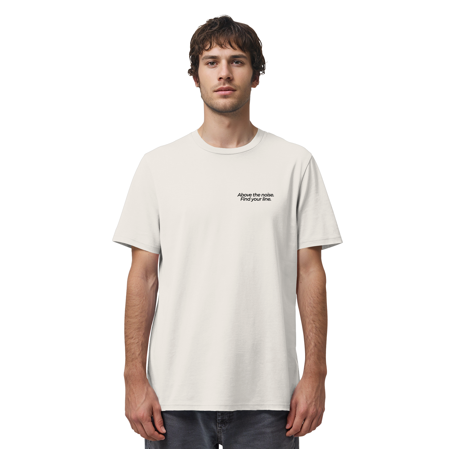 Berggipfel - Above the noise. Find jour line. - Unisex Bio T-Shirt