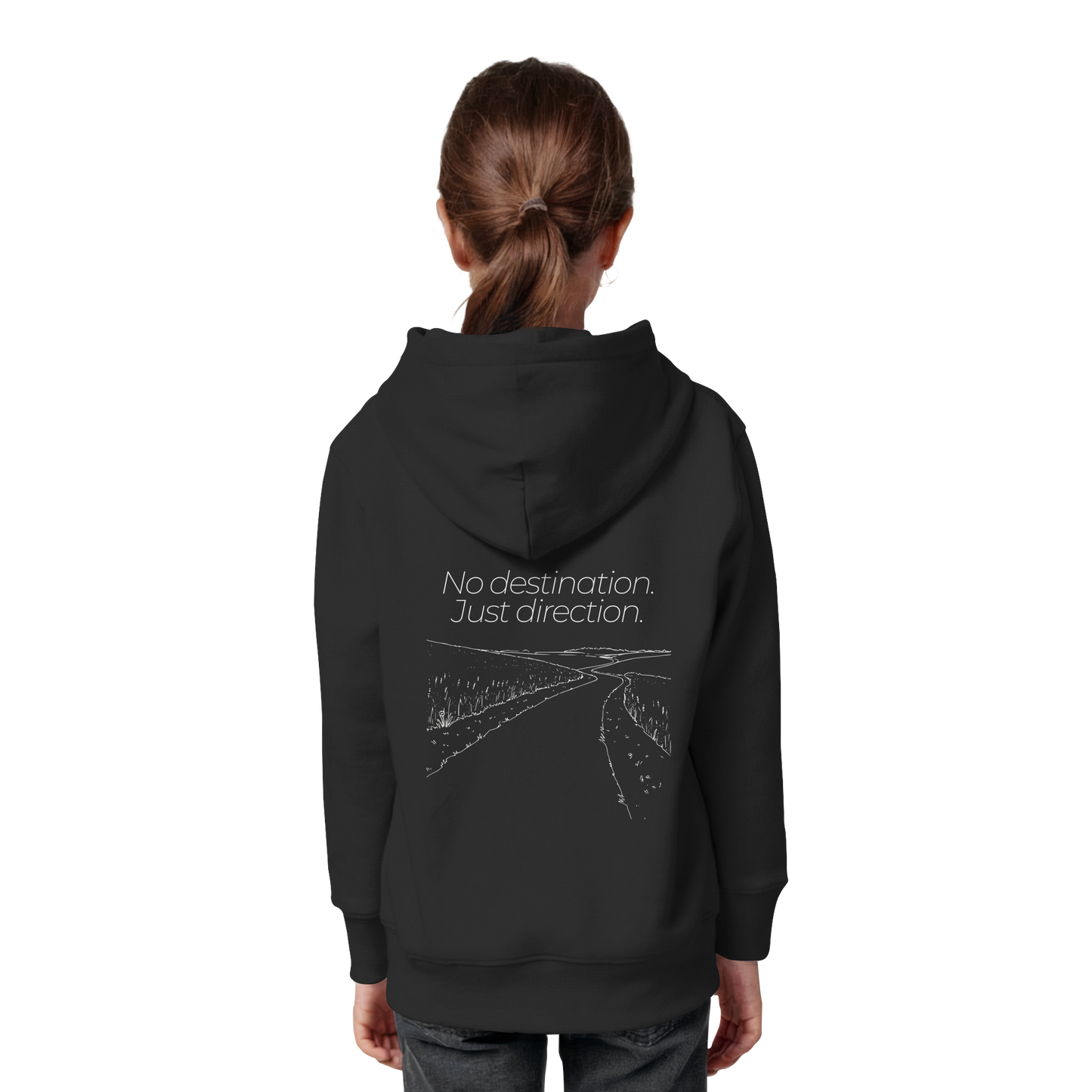 No destination. Just direction. - Kids Bio Basic Hoodie