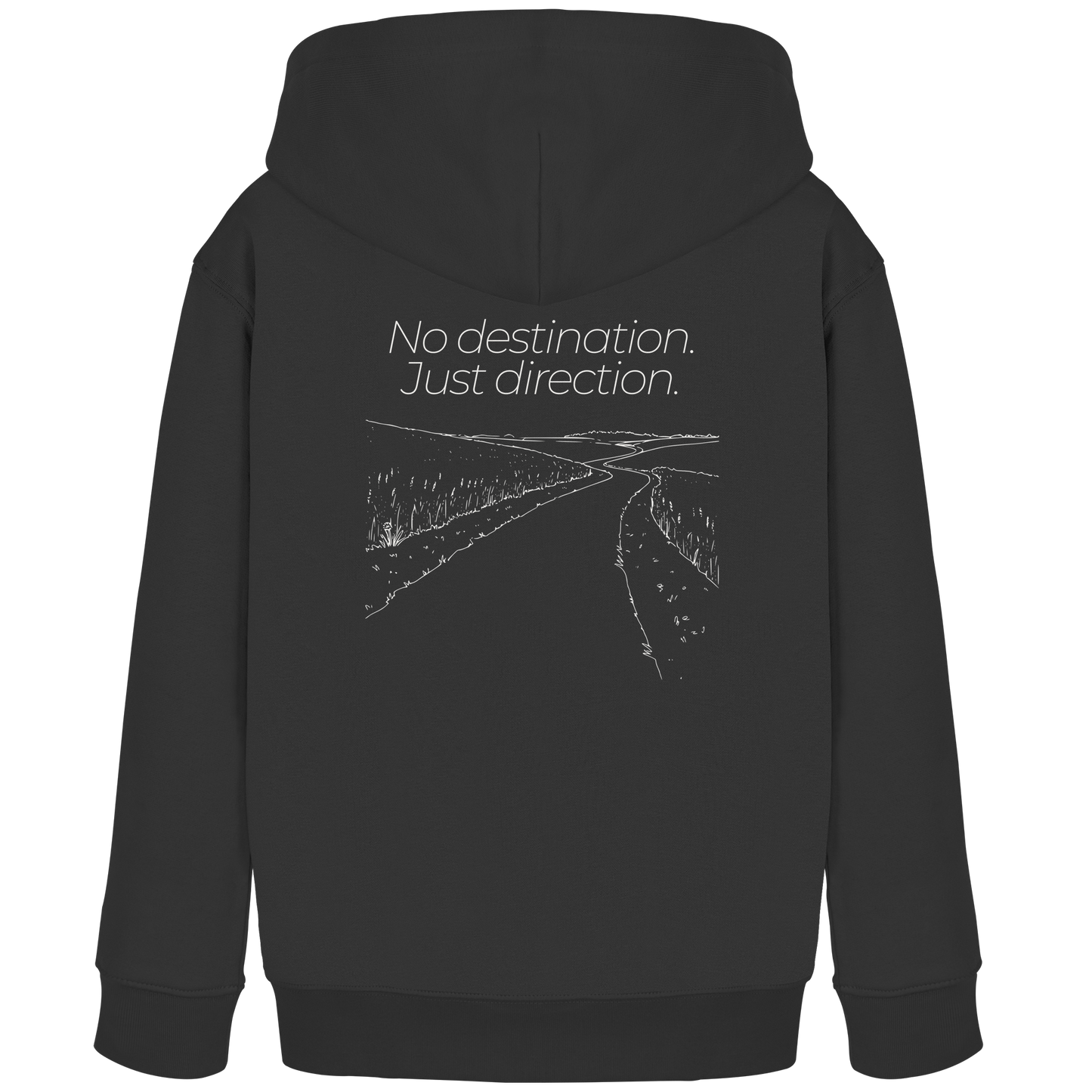 No destination. Just direction. - Kids Bio Basic Hoodie