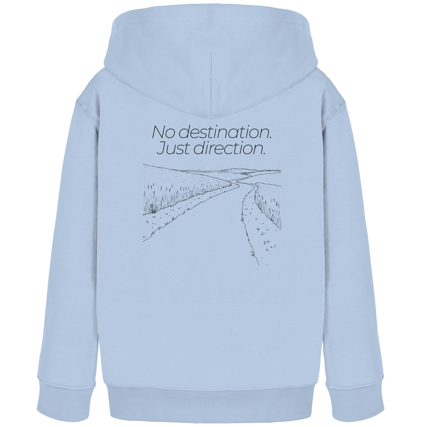 No destination. Just direction. - Kids Bio Basic Hoodie