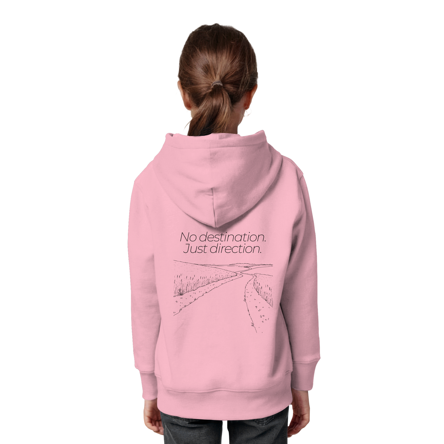 No destination. Just direction. - Kids Bio Basic Hoodie