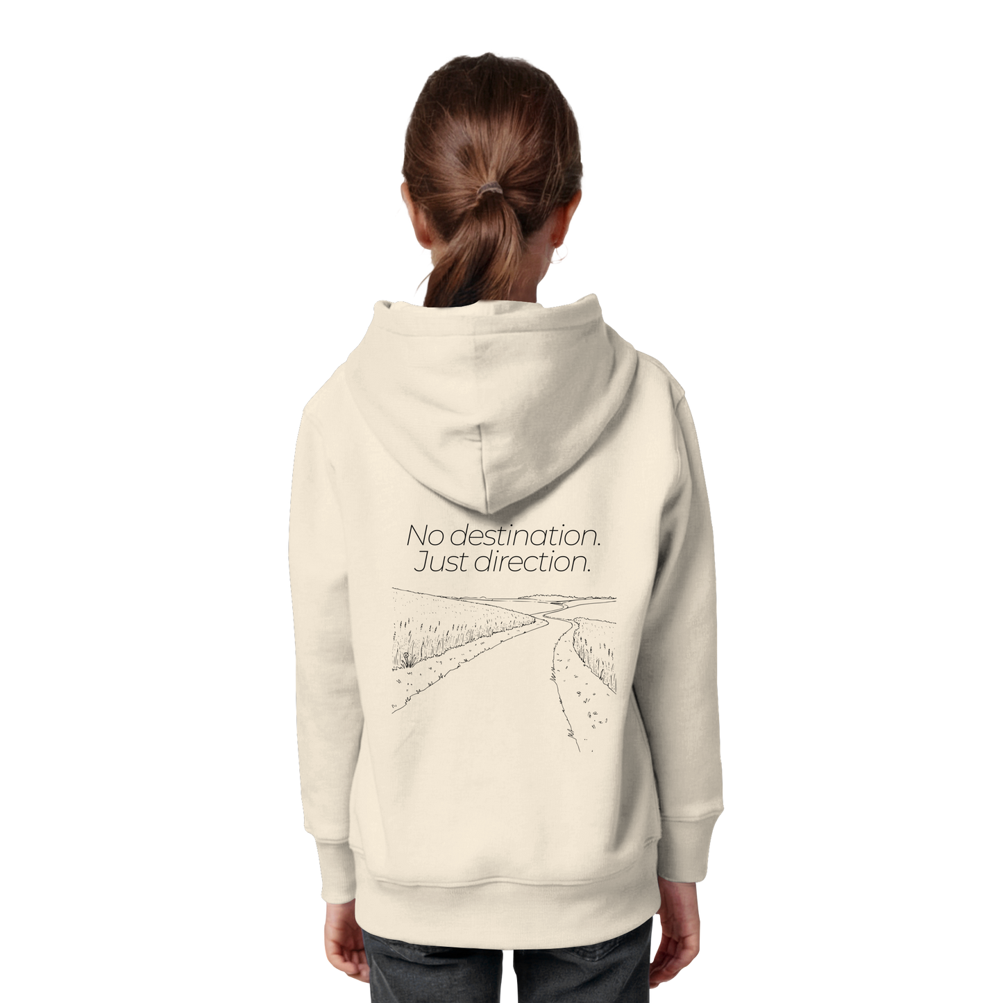 No destination. Just direction. - Kids Bio Basic Hoodie
