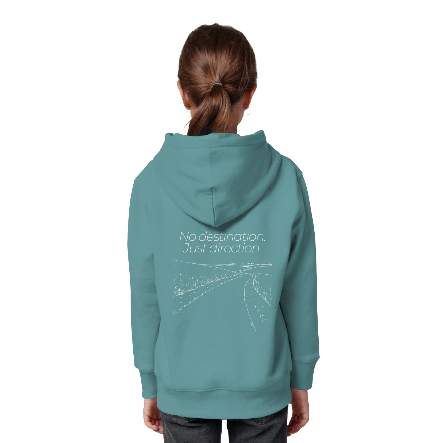 No destination. Just direction. - Kids Bio Basic Hoodie