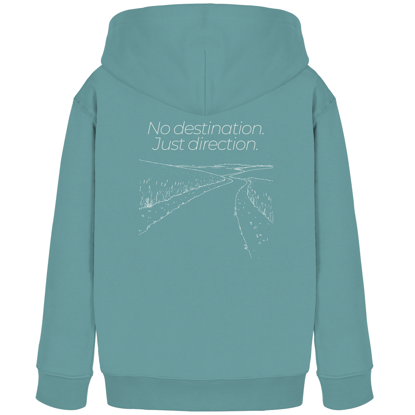 No destination. Just direction. - Kids Bio Basic Hoodie