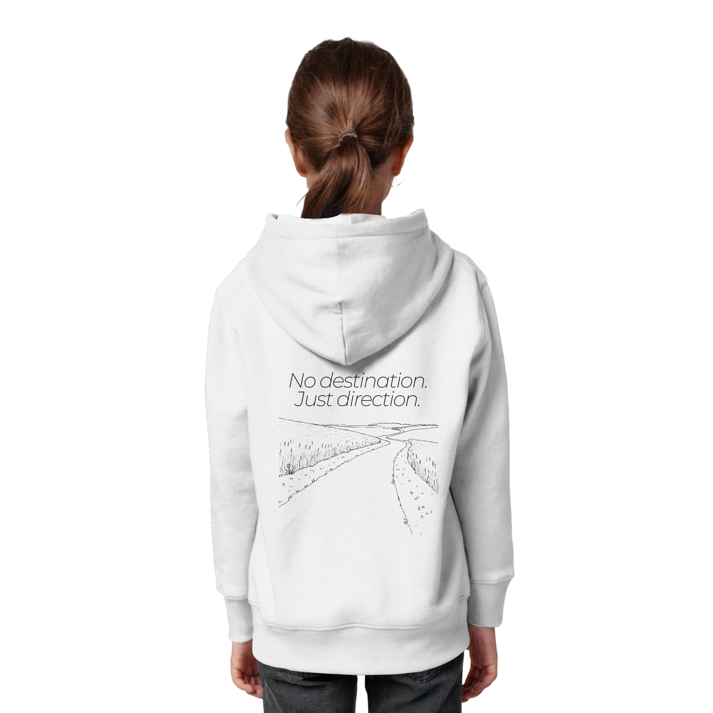 No destination. Just direction. - Kids Bio Basic Hoodie