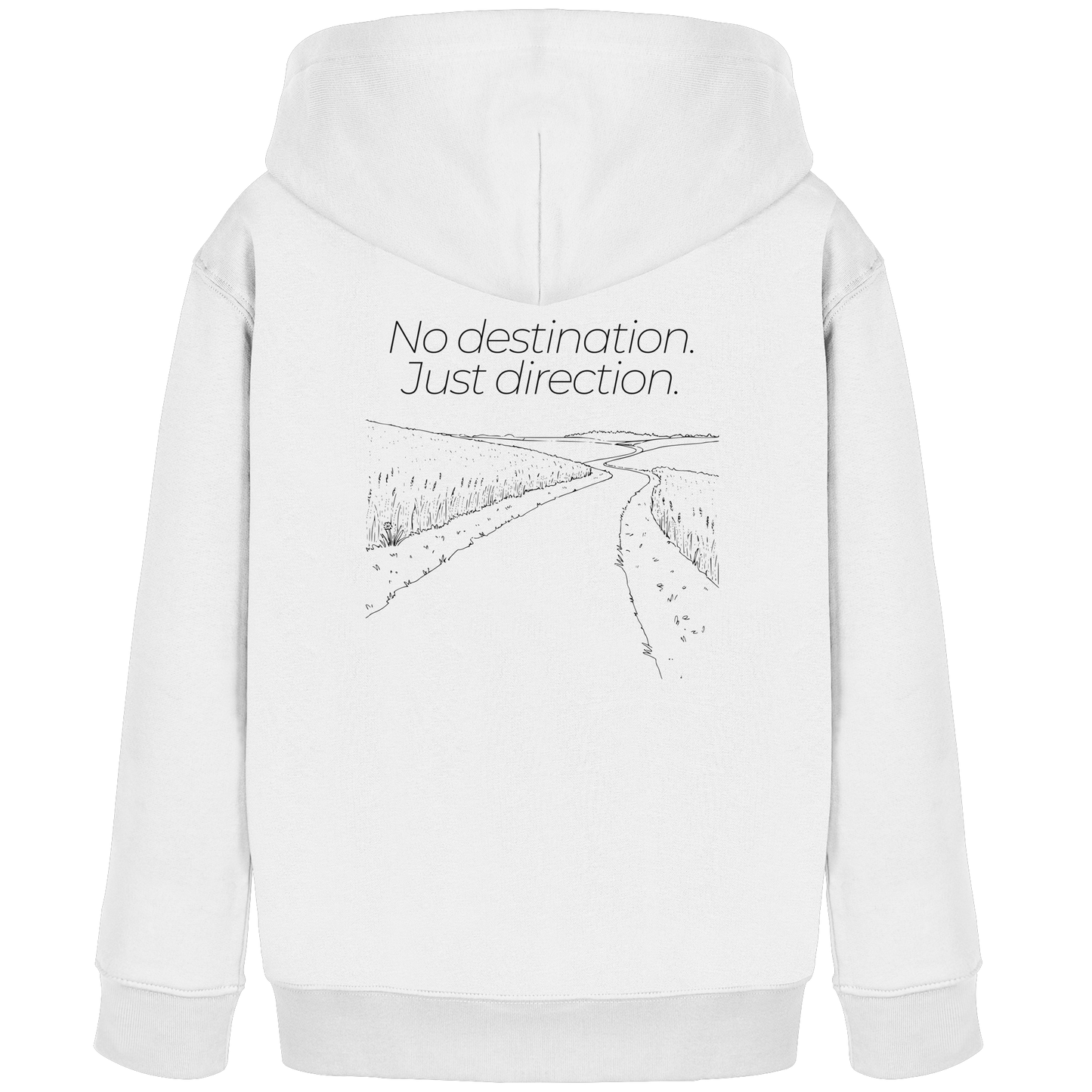 No destination. Just direction. - Kids Bio Basic Hoodie