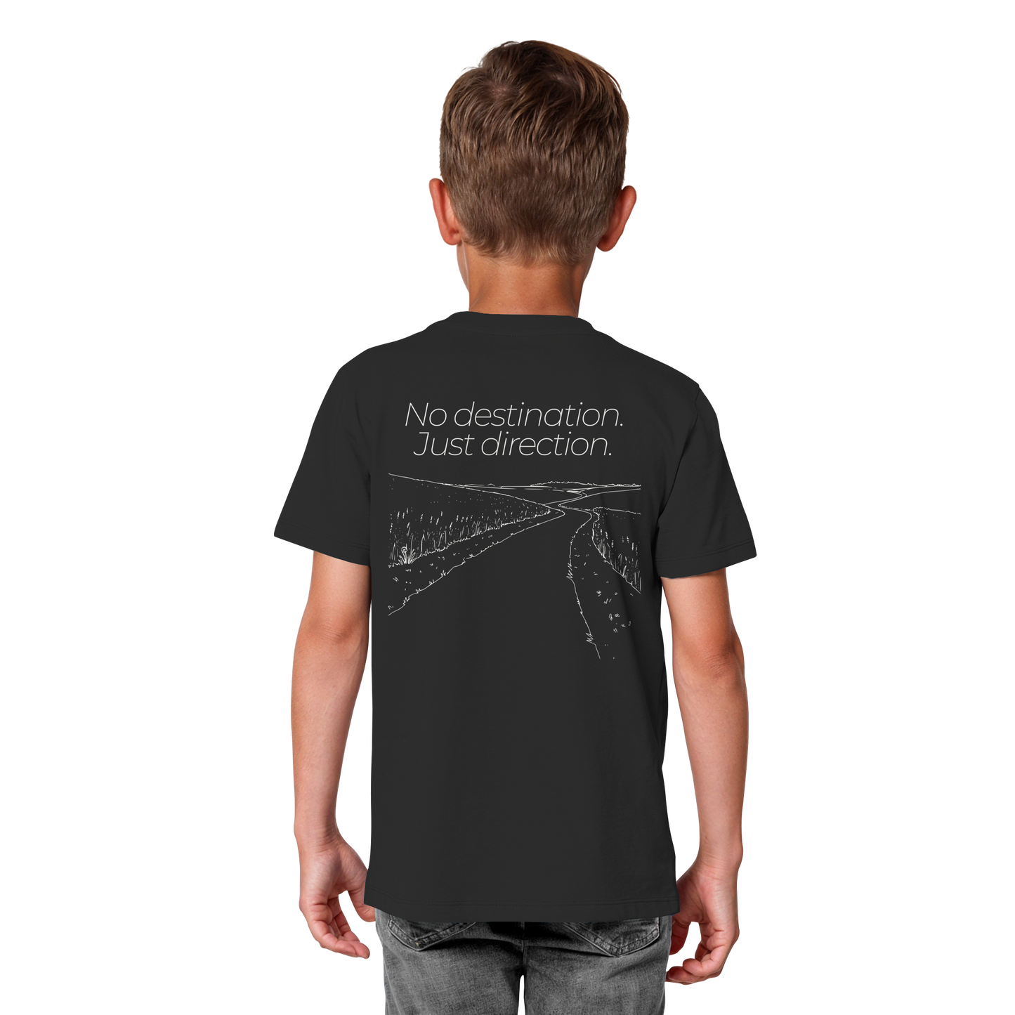 No destination. Just direction. - Kids Bio T-Shirt