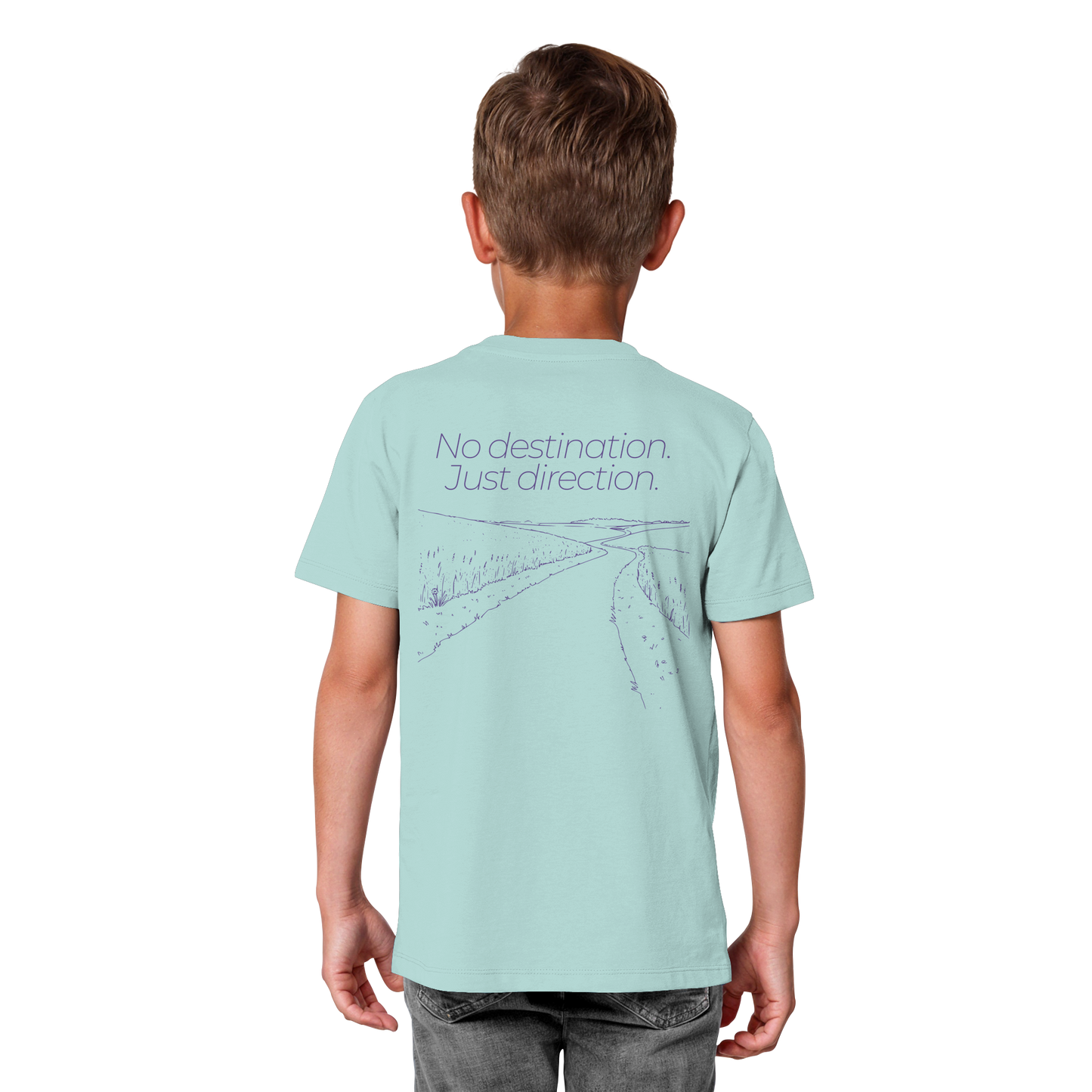 No destination. Just direction. - Kids Bio T-Shirt