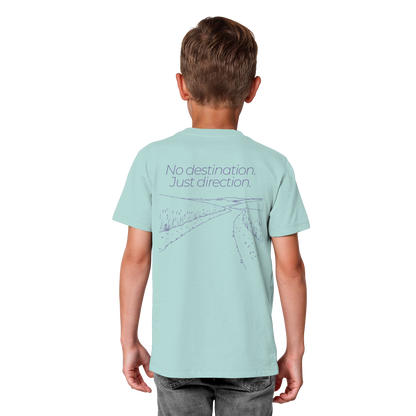 No destination. Just direction. - Kids Bio T-Shirt