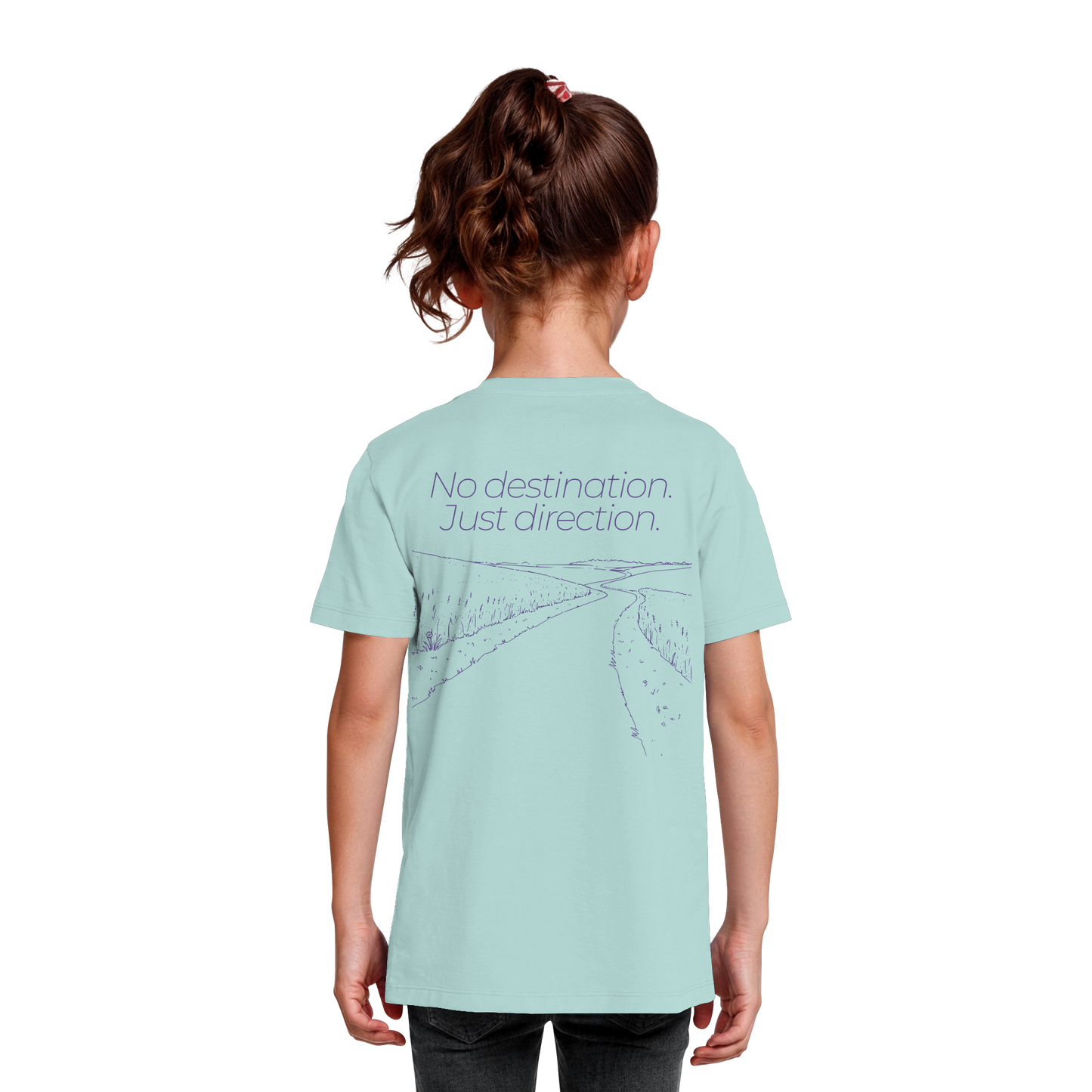 No destination. Just direction. - Kids Bio T-Shirt