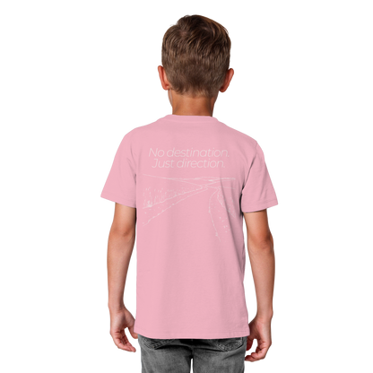 No destination. Just direction. - Kids Bio T-Shirt