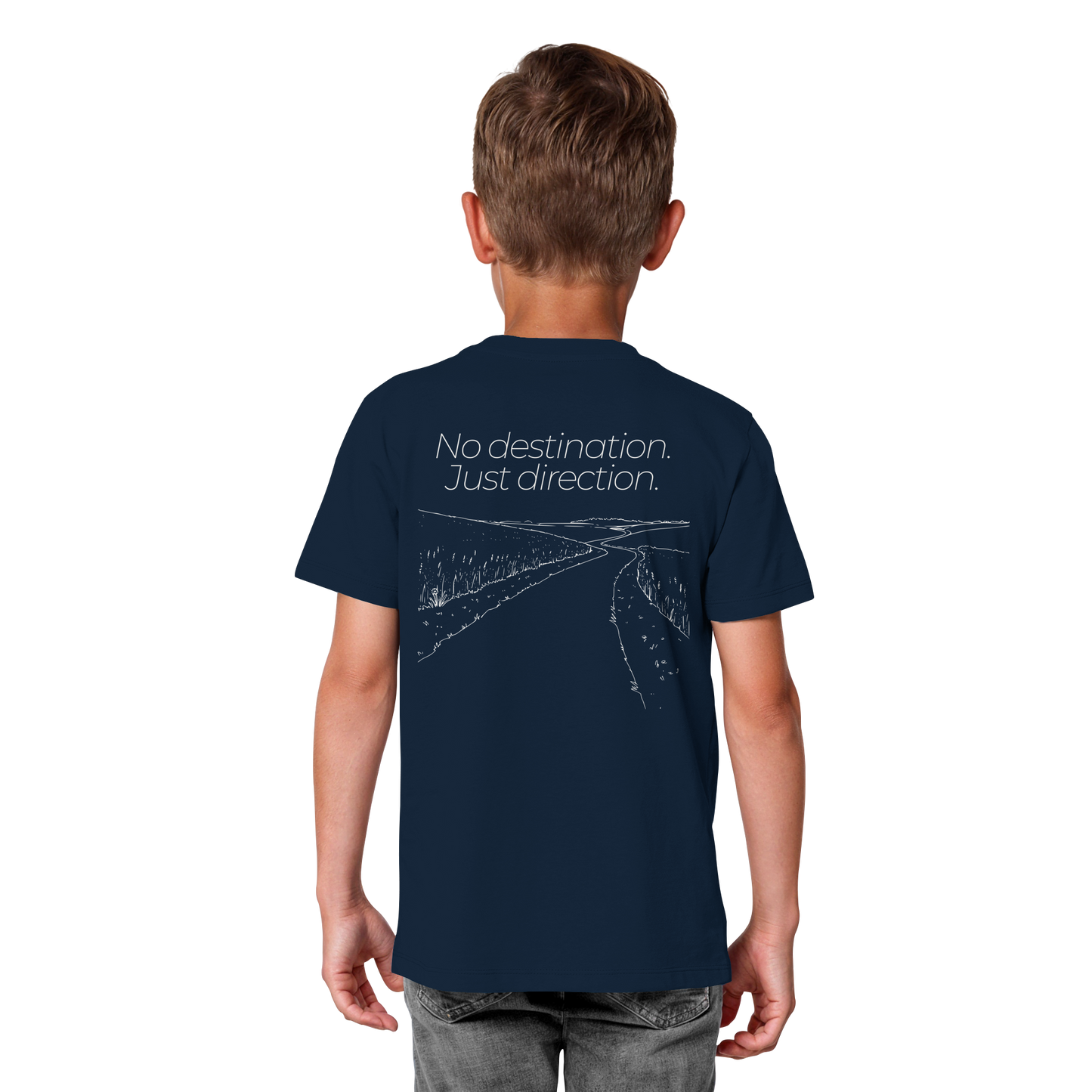 No destination. Just direction. - Kids Bio T-Shirt