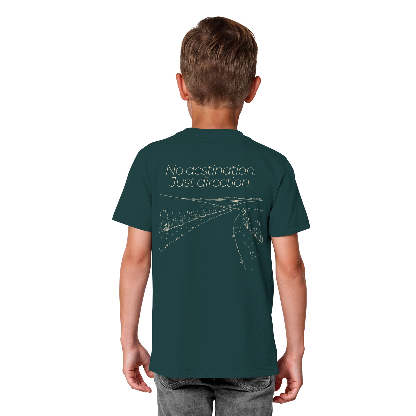 No destination. Just direction. - Kids Bio T-Shirt