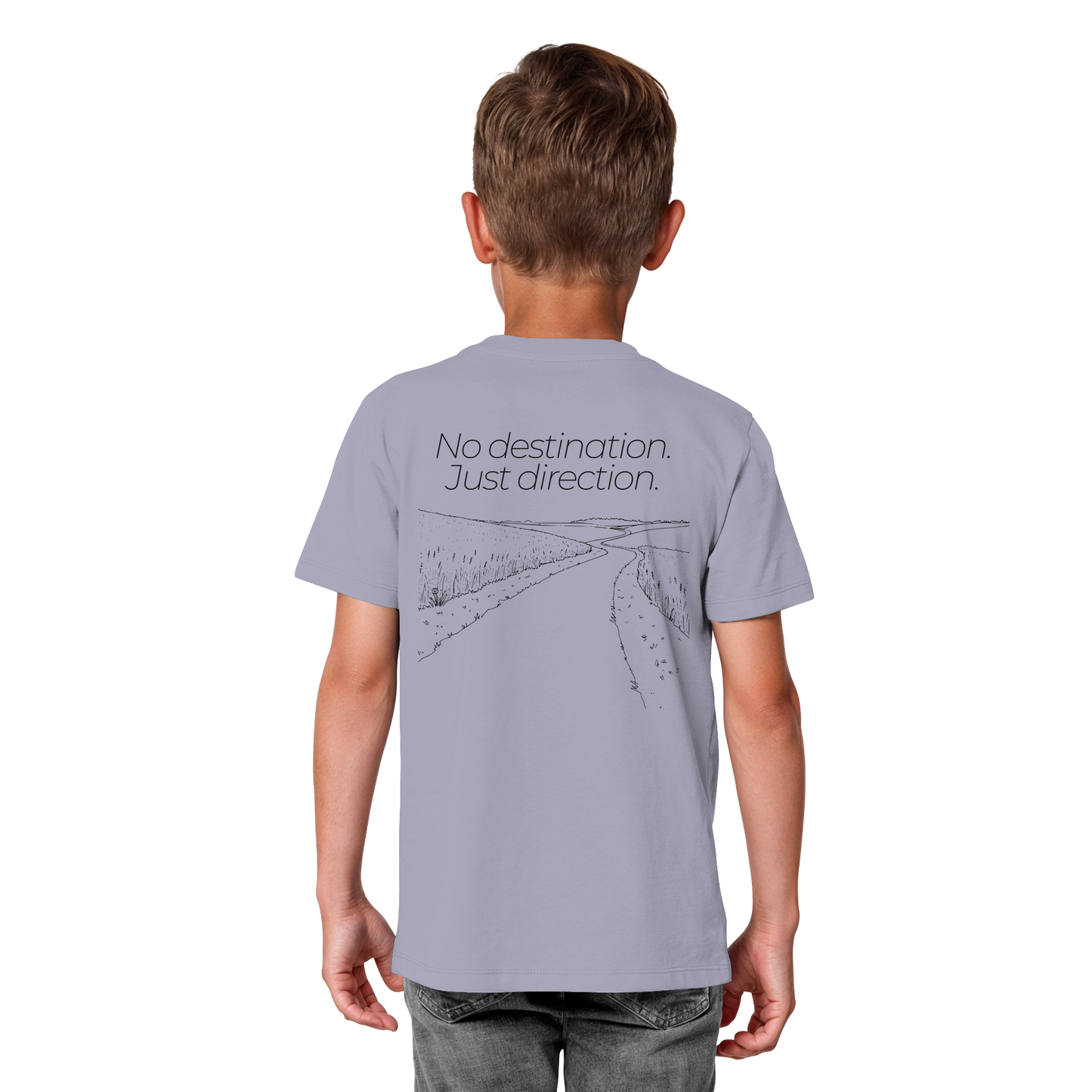 No destination. Just direction. - Kids Bio T-Shirt
