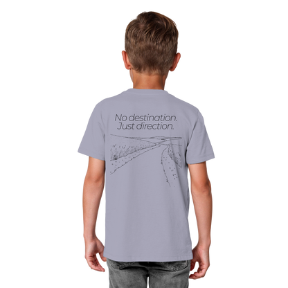 No destination. Just direction. - Kids Bio T-Shirt