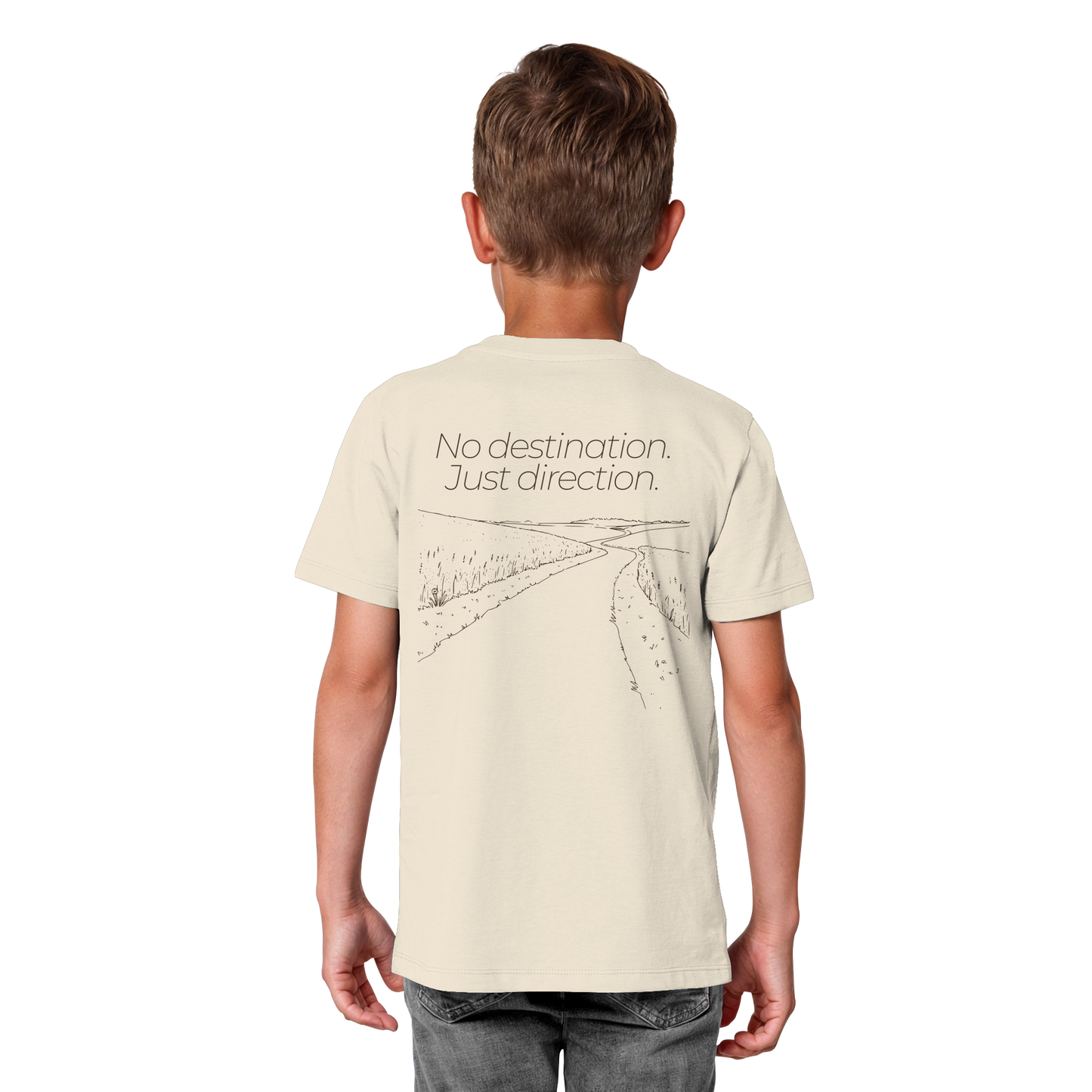 No destination. Just direction. - Kids Bio T-Shirt