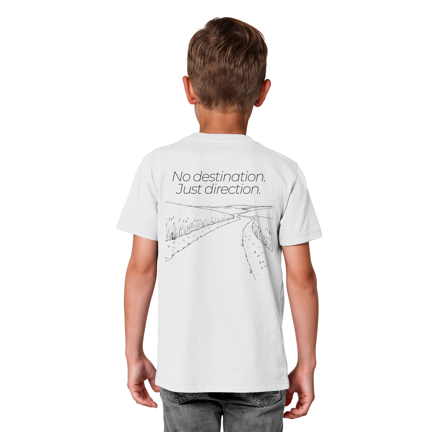 No destination. Just direction. - Kids Bio T-Shirt