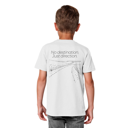 No destination. Just direction. - Kids Bio T-Shirt