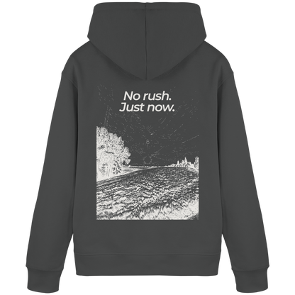 Grüne Wiese - No rush. Just now. - Unisex Bio Basic Hoodie