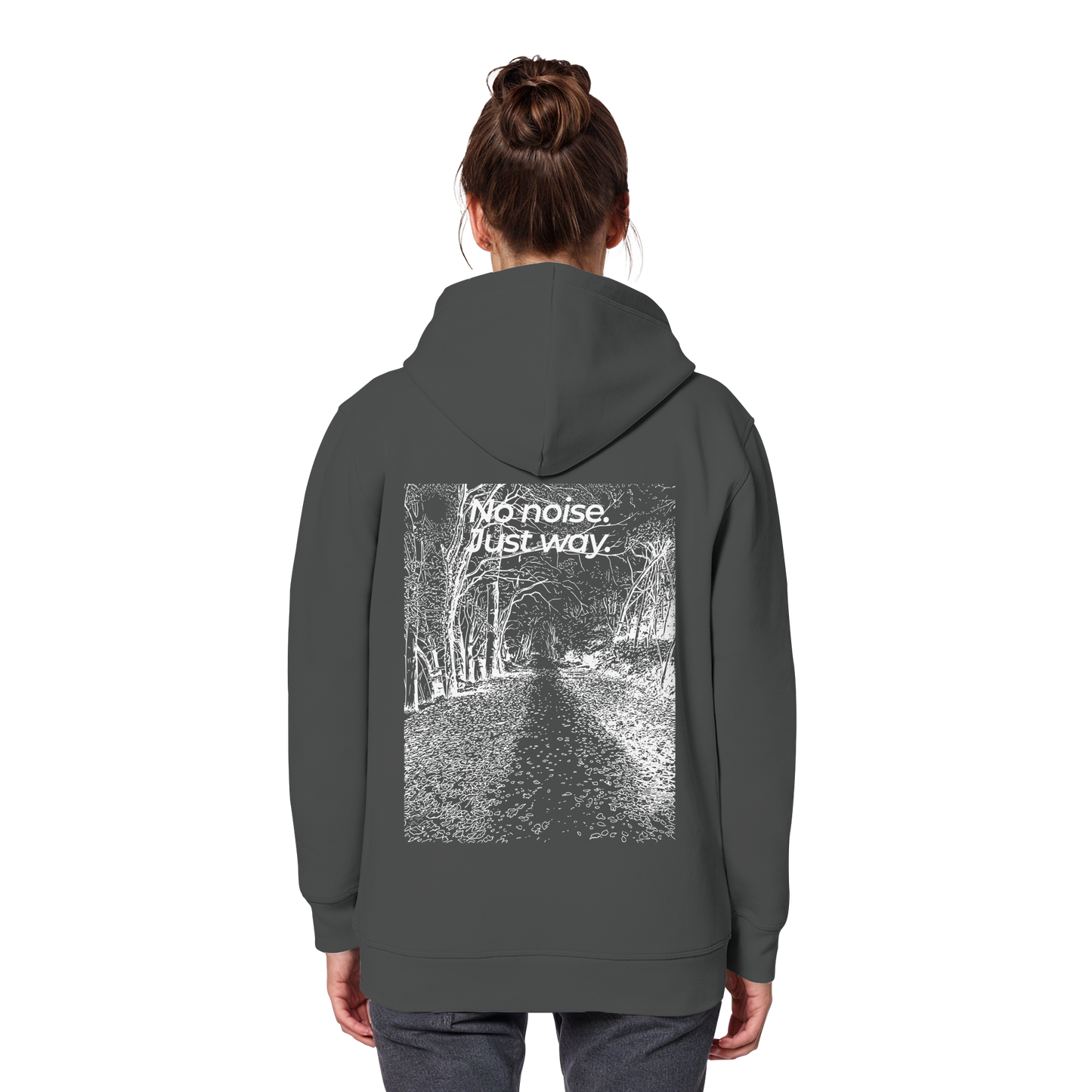 Waldweg - No noise. Just way. - Unisex Bio Basic Hoodie