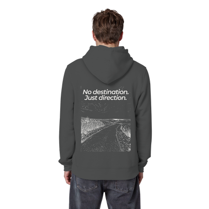 Weg durch die Dünen - No destination. Just direction. - Unisex Bio Basic Hoodie