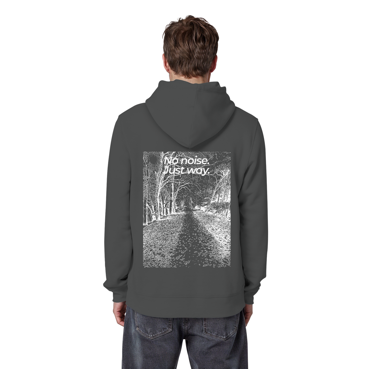 Waldweg - No noise. Just way. - Unisex Bio Basic Hoodie
