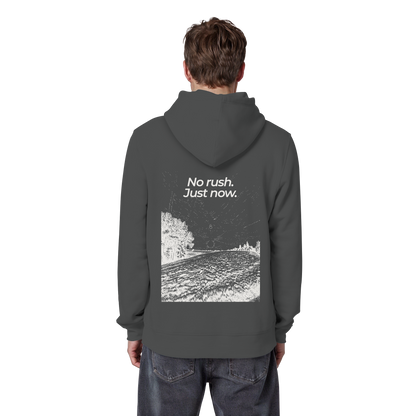 Grüne Wiese - No rush. Just now. - Unisex Bio Basic Hoodie