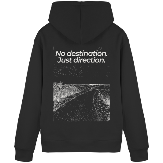 Weg durch die Dünen - No destination. Just direction. - Unisex Bio Basic Hoodie