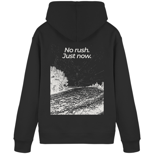 Grüne Wiese - No rush. Just now. - Unisex Bio Basic Hoodie