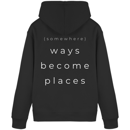 (somewhere) ways become places - Unisex Bio Basic Hoodie