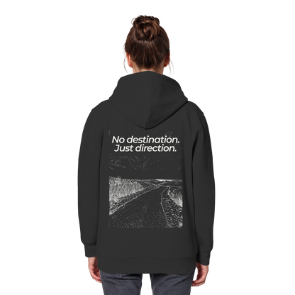 Weg durch die Dünen - No destination. Just direction. - Unisex Bio Basic Hoodie