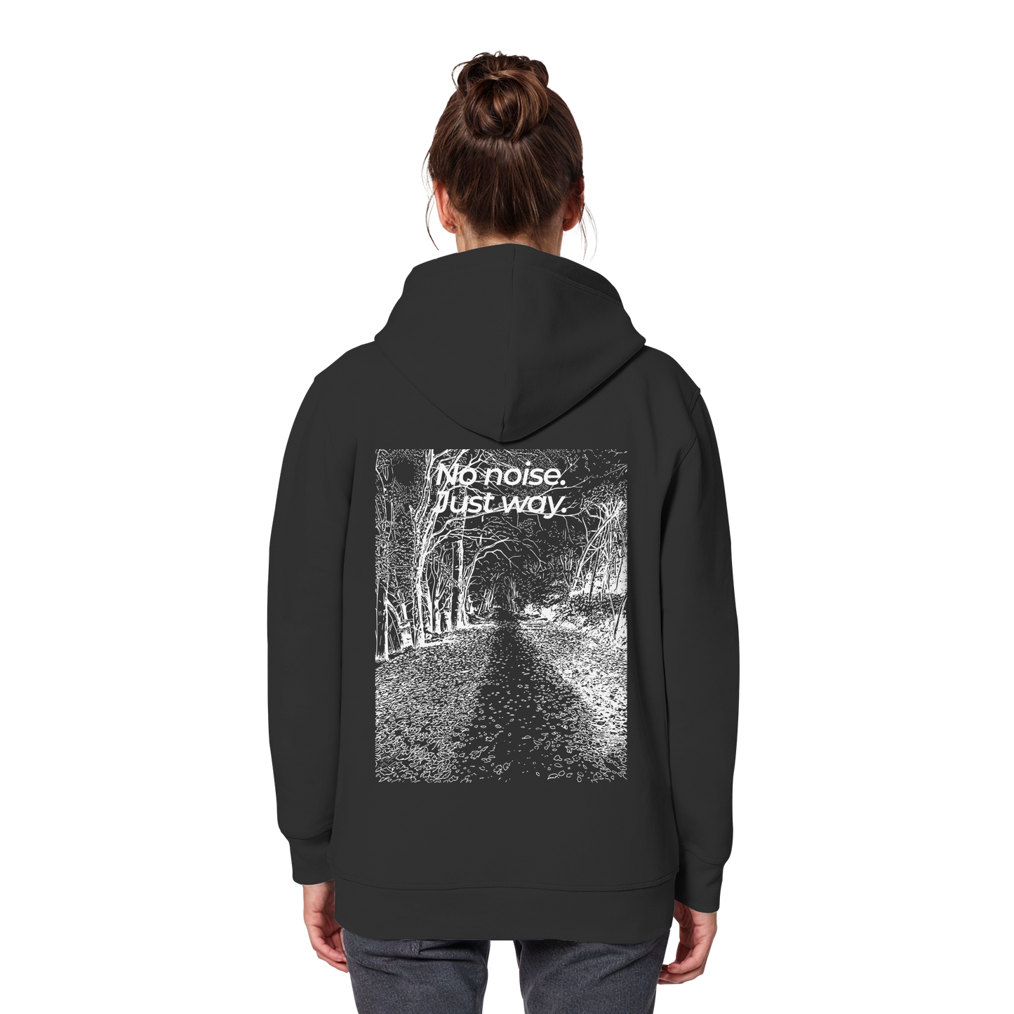 Waldweg - No noise. Just way. - Unisex Bio Basic Hoodie