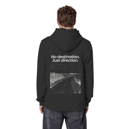 Weg durch die Dünen - No destination. Just direction. - Unisex Bio Basic Hoodie