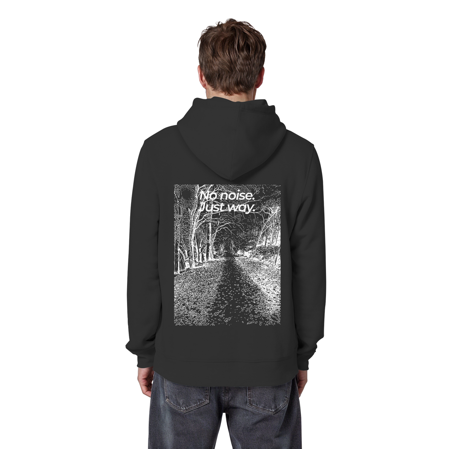 Waldweg - No noise. Just way. - Unisex Bio Basic Hoodie