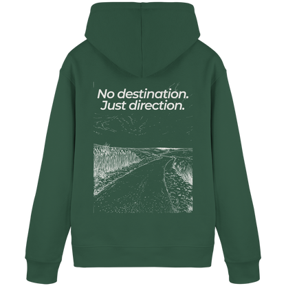 Weg durch die Dünen - No destination. Just direction. - Unisex Bio Basic Hoodie