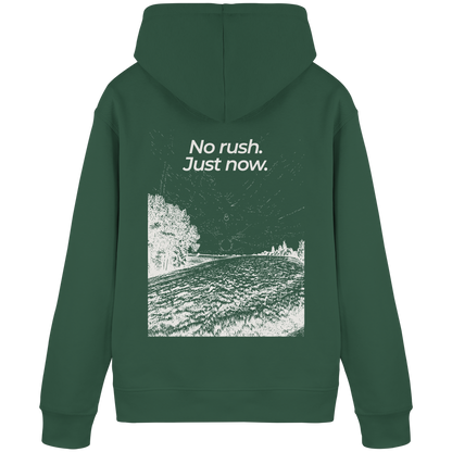 Grüne Wiese - No rush. Just now. - Unisex Bio Basic Hoodie