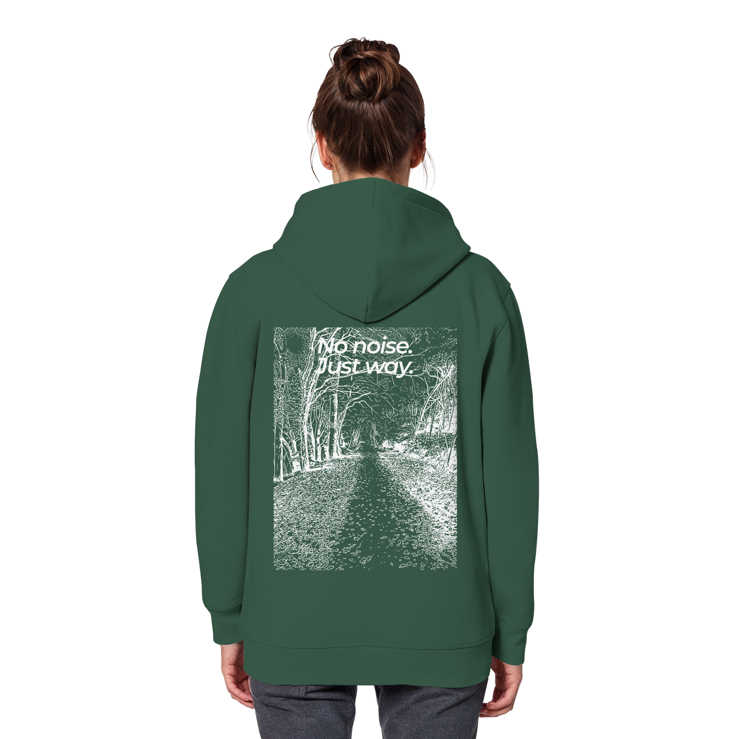 Waldweg - No noise. Just way. - Unisex Bio Basic Hoodie
