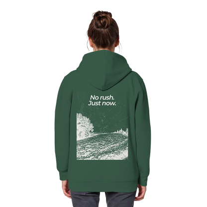 Grüne Wiese - No rush. Just now. - Unisex Bio Basic Hoodie