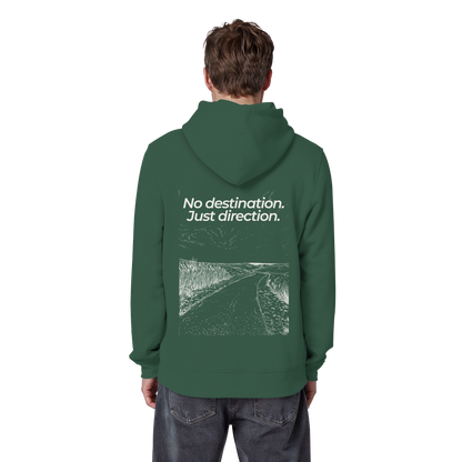 Weg durch die Dünen - No destination. Just direction. - Unisex Bio Basic Hoodie