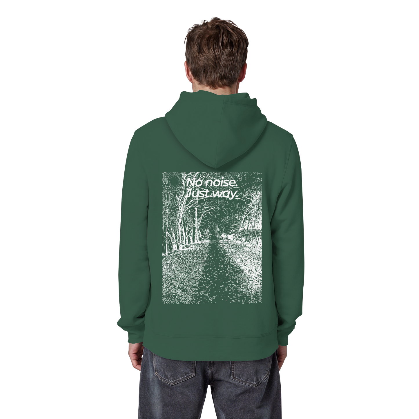 Waldweg - No noise. Just way. - Unisex Bio Basic Hoodie