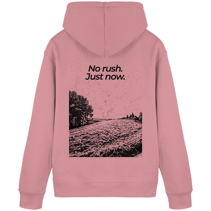 Grüne Wiese - No rush. Just now. - Unisex Bio Basic Hoodie