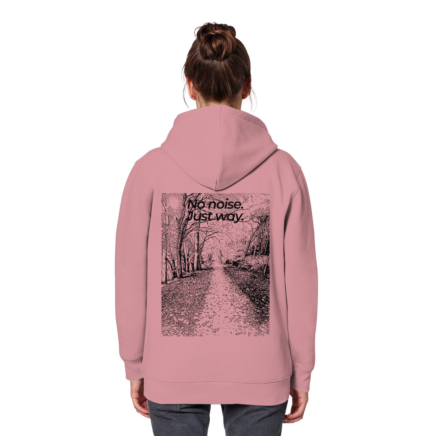 Waldweg - No noise. Just way. - Unisex Bio Basic Hoodie