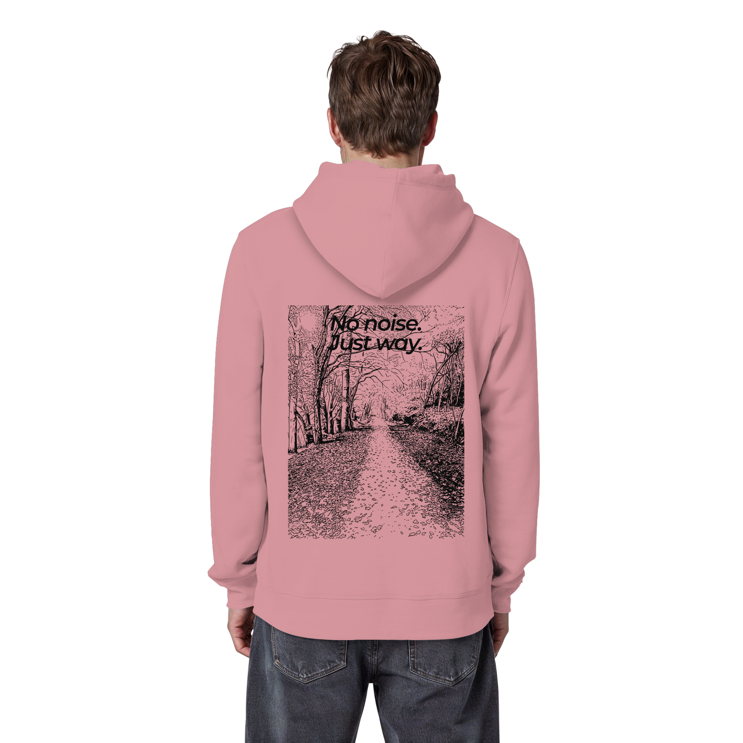Waldweg - No noise. Just way. - Unisex Bio Basic Hoodie