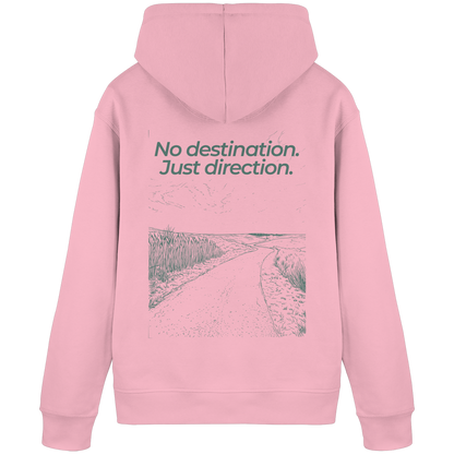 Weg durch die Dünen - No destination. Just direction. - Unisex Bio Basic Hoodie