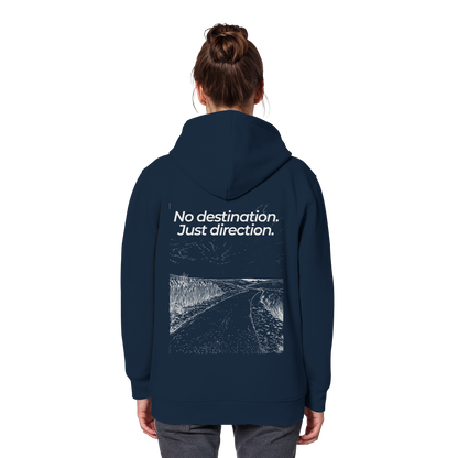 Weg durch die Dünen - No destination. Just direction. - Unisex Bio Basic Hoodie