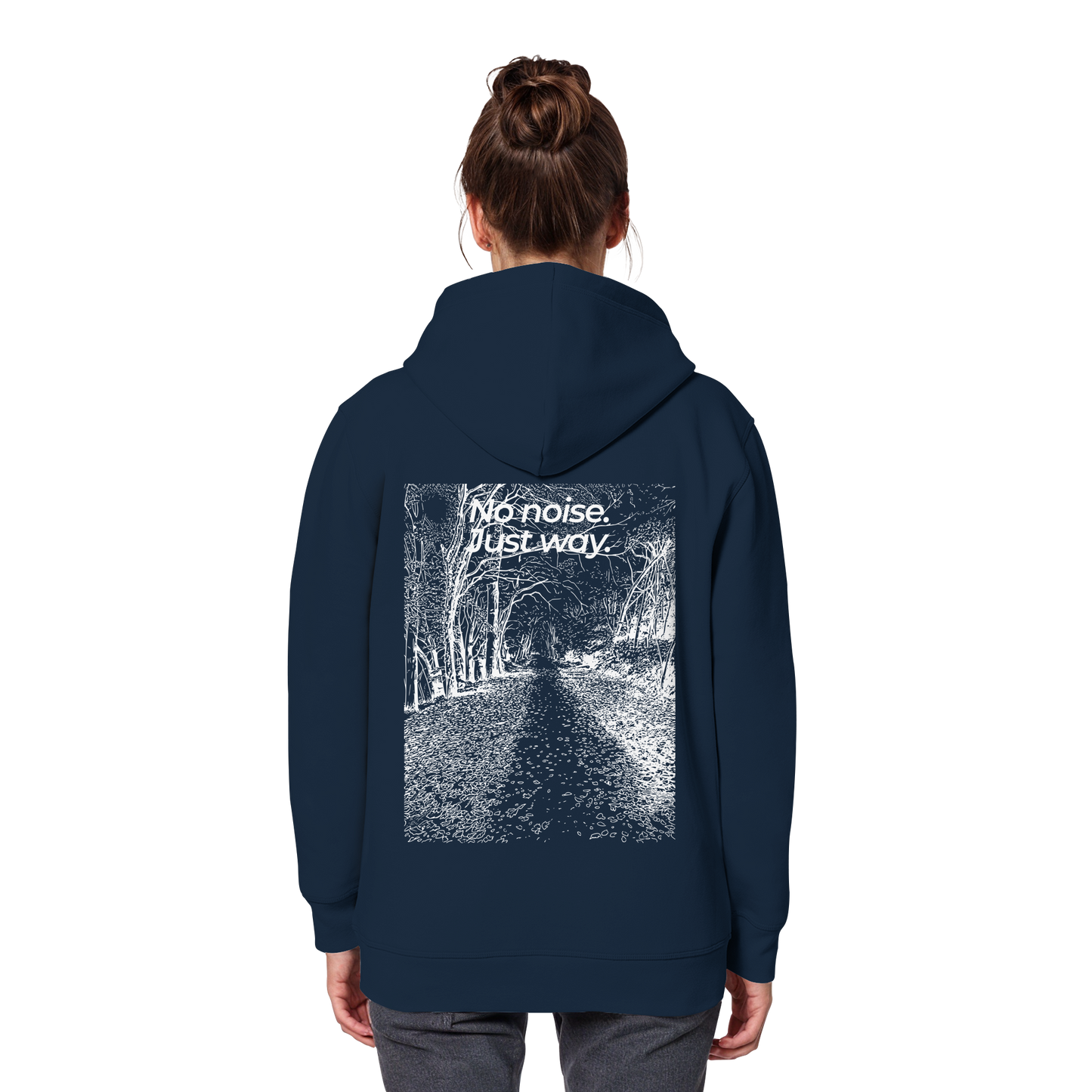 Waldweg - No noise. Just way. - Unisex Bio Basic Hoodie